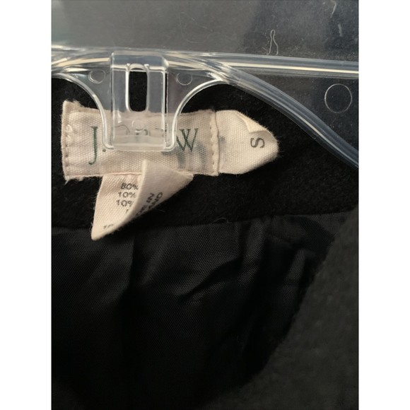 J Crew Wool Blend Pea Coat Women’s Size Small Black Lined Pockets - Picture 4 of 5